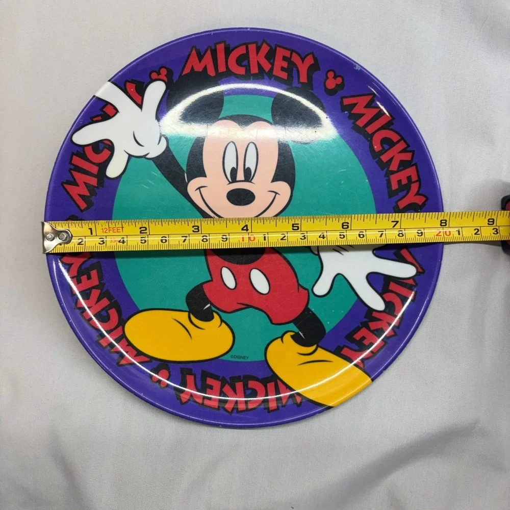Zak Designs Plate and Bowl Set Kids OS Purple Good Vintage Mickey Mouse 90s